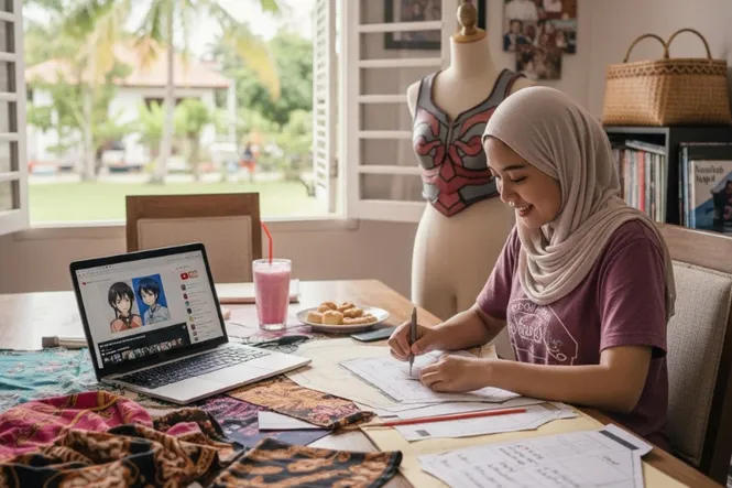 Cosplay creators in the same feed under completely different conditions — the algorithm that flattens everything into the same scroll